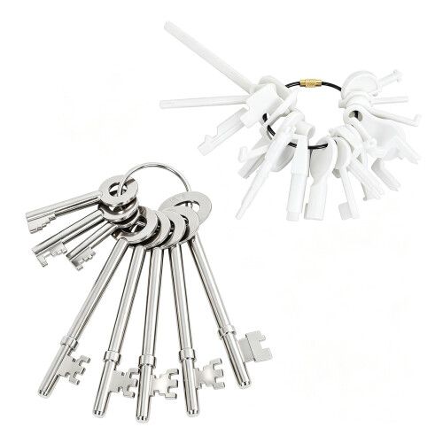 24pc Fire Brigade & Alarm Test Key Set Call Point & Fireman