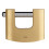 Yale Yale Y114B/80/118/1 High Security Brass Rectangular Padlock 80mm Body Hardened Steel Hook 3 Keys 5