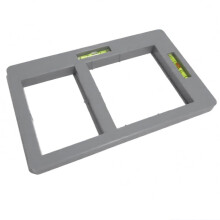 Electrical Socket Back Box Template Level | 1 & 2 Gang | Marking | Compact (Grey)