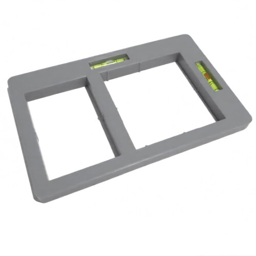 Electrical Socket Back Box Template Level | 1 & 2 Gang | Marking | Compact (Grey)