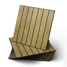 WADILE Peel and Stick Wood Slat Wall Panels