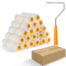 YiBaiBrush 20 Pack 4 Inch Microfiber Paint Roller Covers, 9 mm Nap