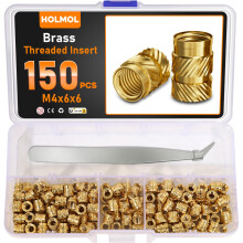 HOLMOL Threaded Inserts for Plastic 150PCS