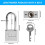 2 Pcs Long Shackle Padlocks with Keys, Heavy Duty Padlock with Keys 2
