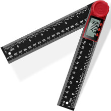 Digital Angle Finder Ruler with LCD Display, 200mm/7 Inch Digital Inclinometer Protractor Angle Measure Tool for Woodworking Carpenter Construction D