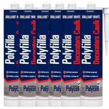 Decorators Caulk 290ml – White (Pack of 6) | Flexible Acrylic Sealant for Interior & Exterior Use | Smooth Finish, Paintable in 1 Hour