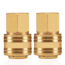 2stk Air Line Connectors 1/4" BSP Euro Airline Hose Compressor Fittings Air Coupler and Plug Kit Couplings Connector Female