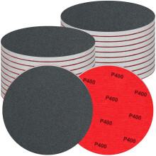 20 Pcs 150mm Sanding Sponge Disc Set for Random Orbital Sander, 400 Grit Hook and Loop Foam Sanding Pads, Washable and Reusable Sanding Disc, Wet Dry