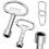 SVOCK 2Pcs Silver Metal Triangle Key, 9mm and 8mm Triangle Key for Meter Box Triangular Utility Socket Panel Keys, Triangle Socket Spanner Key with 2 1