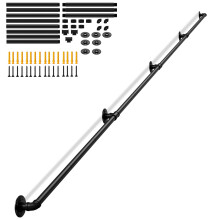 LIANTRAL Handrails for Stairs, 4.2M Metal Stair Handrail for Indoor Outdoor