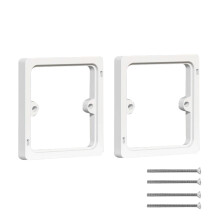 2 Pcs Light Switch Socket Spacers White, with Matching Screws Socket Back Box Extender, for Single Double Socket Light Switch Back Box Surround