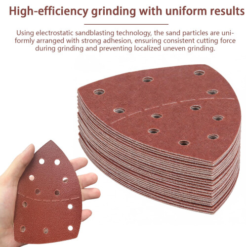 50 Pcs Hook and Loop Mouse Sanding Pads for Black Decker Bosch Sanders 2