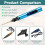 3-Speed Electric Mini Drill Pen, USB Rechargeable Hand Drill, 10 Drill Bits 4