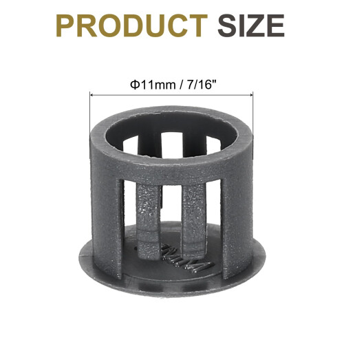 sourcing map 32PCS 11mm(7/16") Dark Gray Plastic Hole Plugs 1