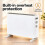 MYLEK Electric Convector Heater Compact Thermostat 2kW 4