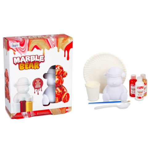 Marble Teddy Bear Paint Pouring Craft Kit