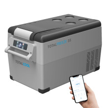 Totalfreeze Portable Fridge Freezer - 12V 24V Volt Outdoor Van Fridge - App Controlled Dual Zone Car Refrigerator - Fishing Compressor Cool Box - Ele