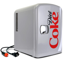 Coca Cola Diet Coke Mini Fridge For Bedrooms 4L Small 6 Can Table Top Quiet Mini Fridges For Skincare Office Food Drinks Kids Home Car & Travel 12V P