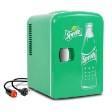Sprite Mini Fridge - Refrigerator for Bedroom Skincare Office, Portable Table Top Beverage Cooler, 12V DC/220V AC Refrigerador For Drinks, Soda, Wine