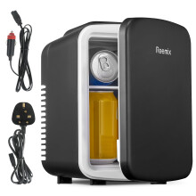 Reemix 4L Mini Fridge, 6 Can Portable Cooler Warmer, 12V 240V Plugs