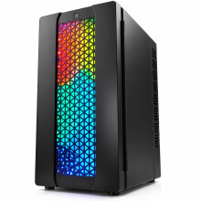 10L Mini Fridge with RGB LED Lighting & Remote Control, Thermoelectric Cooler with 5 Adjustable Colours & Removable Shelf, Compact Drinks & Snacks Fr