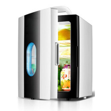 10L Mini Fridge With Window Portable Cosmetic Refrigerator Electric Reefer Makeup Skincare Fridge Drinks Cooling Cooler & Food Heating AC+DC Compatib