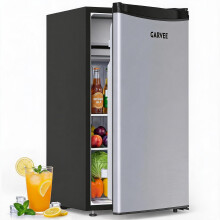Glorlliant Energy-Efficient 92L Under Counter Mini Fridge, 5-Level Adjustable Thermostat(0–18C), 41dB Quiet Removable Shelves Compact Refrigerator