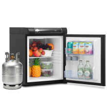 Techomey Caravan Camping Fridge 40L, 3 Way Fridge-12V/240V/LPG, Silent
