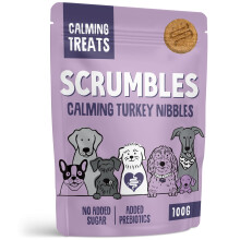Scrumbles • Dog Treats • Hypoallergenic • Calming • All Lifestages • Turkey • 100g Bag • Gut Friendly Prebiotics • No Added Sugar