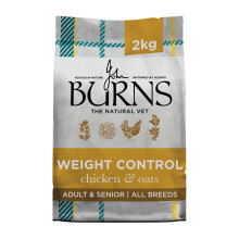 Burns Weight Control – Dry Dog Food – Adult & Senior – Chicken & Oats 2kg – Complete Food - Made with Natural Ingredients - Hypoallergenic - S