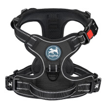 PoyPet Dog Harness Medium, No Pull with Front Clip & Neck Release Buckle