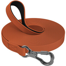 X XBEN Waterproof Recall Lead for Dogs, 3 m, 5 m, 10 m, 15 m, 20 m, 30 m, Rubberised Recall Lead with Lockable Carabiner, Dog Lead for Small, Medium,