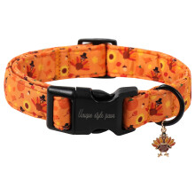 Unique style paws Halloween Dog Collars-Pumpkin Dog Collar Quick Release Cotton Collar Gift Durable Cute Fall Collar for Small Medium Large Boys Girl