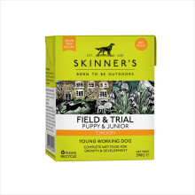 Skinner's Field & Trial Puppy & Junior - Chicken & Garden Veg, Wet Dog Food, Grain Free, 390g (Pack of 18)