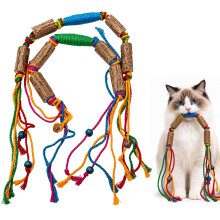 SeaMorn Matatabi Cat Toys Catnip Toys Pack of 2 Silvervine Wood Chew Toys with Cotton Rope Natural Toy for Dental Care & Feline Enrichment