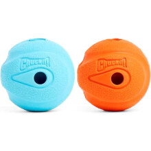 Chuckit! The Whistler Ball Durable Rubber Dog Toy, Medium, 6.5 cm (2-Pack)