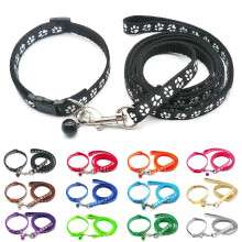 Foyscr Puppy Collar Set with Leash,Dog Collar and Leash(Black)