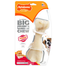 Nylabone Extreme Tough Dog Chew Toy Monster Beef Thigh, Cleans Teeth, Beef Flavour, XXL, for Dogs Over 23 kg,package may vary