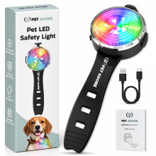 PET ADORE Rechargeable LED Dog Collar Lights for Night Walking (1)