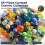 HAKACC 66Pcs Glass Marbles, 3 Sizes, Mixed Patterns, Assorted Colours 2