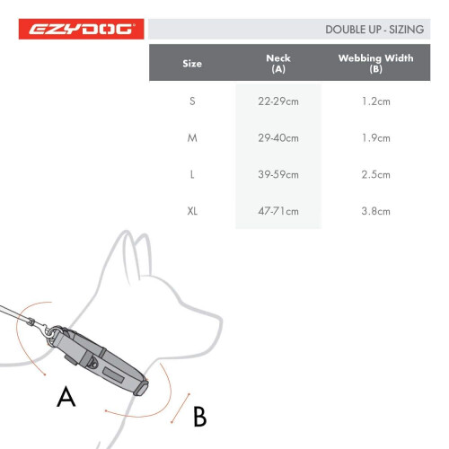Ezydog Double Up Collar, Extra Large, Candy Stripe 1