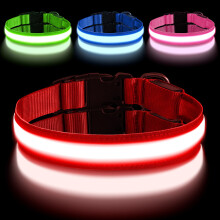 AUAUY Light Up Dog Collar, Type-C Port Charging LED Dog Collar Light