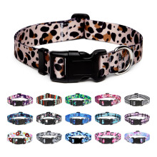 Mercano Adjustable Dog Collar - Special Design Patterns, Soft Nylon Comfortable Durable Pet Collar for Small Medium Large Dogs (S, Leopard)