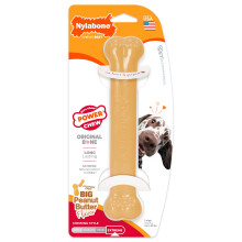 Nylabone Dura Chew Extreme Tough Dog Chew Toy Bone, Allergen Free Peanut Butter Flavour, L, for Dogs Up to 23 kg