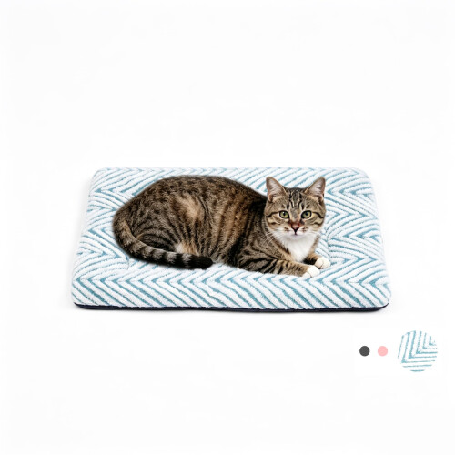 MORA PETS Cat Bed with Stripe Pattern, Small Dog Bedding for 22inch Crate