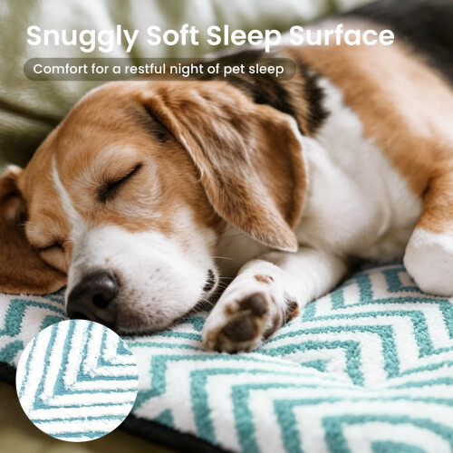 MORA PETS Cat Bed with Stripe Pattern, Small Dog Bedding for 22inch Crate 1