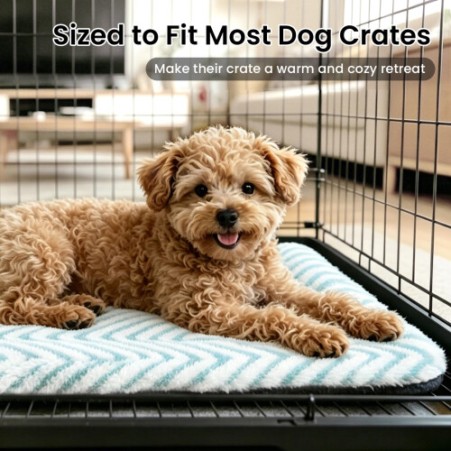 MORA PETS Cat Bed with Stripe Pattern, Small Dog Bedding for 22inch Crate 2