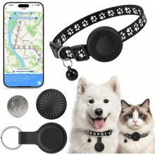 Cat Tracker with Collar, GPS Dog Tracker Compatible with iOS and Android, Real Time Pet Collar Tracking Device No Monthly Fee, 7-Day Trajectory Playb