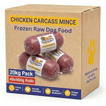 TRUEPAWS Raw Foods Premium Quality High-Protein Raw Dog Food - Frozen Chicken Mince - 20kg (40 500g) - Natural & Grain-Free Meal for Dogs - Natural