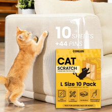 Conlun Cat Scratch Sofa Protector 10-Pack 43cm, Clear Furniture Guards